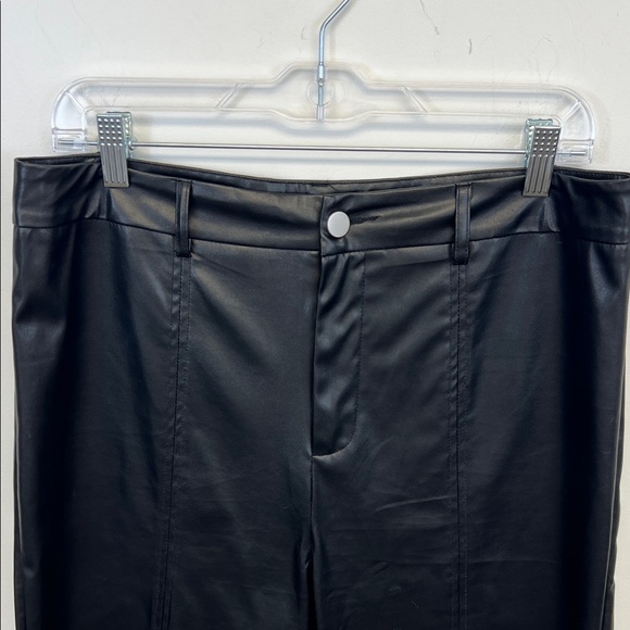 Miss Sparkling Black Faux Leather Pants Size XL - Picture 6 of 13